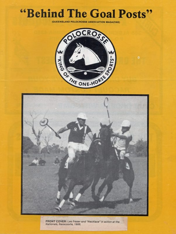 Haydon Necklace Champion at 1986 Nationals cover polocrosse magazine